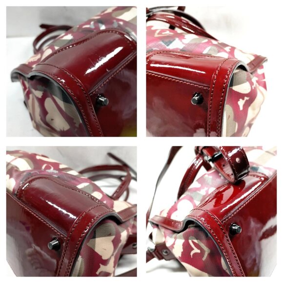 Burberry Bordeaux PVC Hand Bag mon455-102725 - Picture 9 of 16